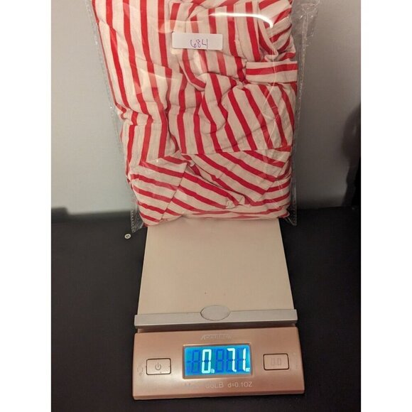 Perfect Peach Women's Size Medium Red White Stripped Long Sleeve Blouse - Picture 8 of 8